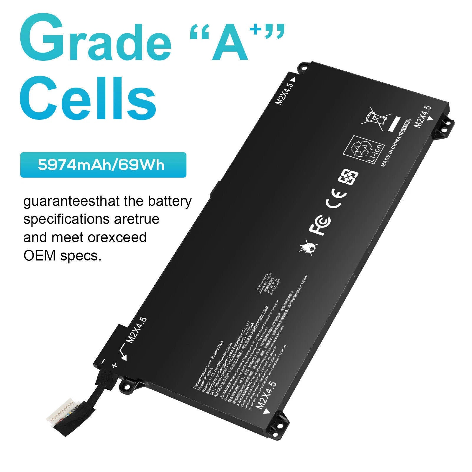 ?PG06XL Laptop Battery For HP Omen 5 Air 15-dh 15-dh0000nx HSTNN-DB9F L48431-2C1