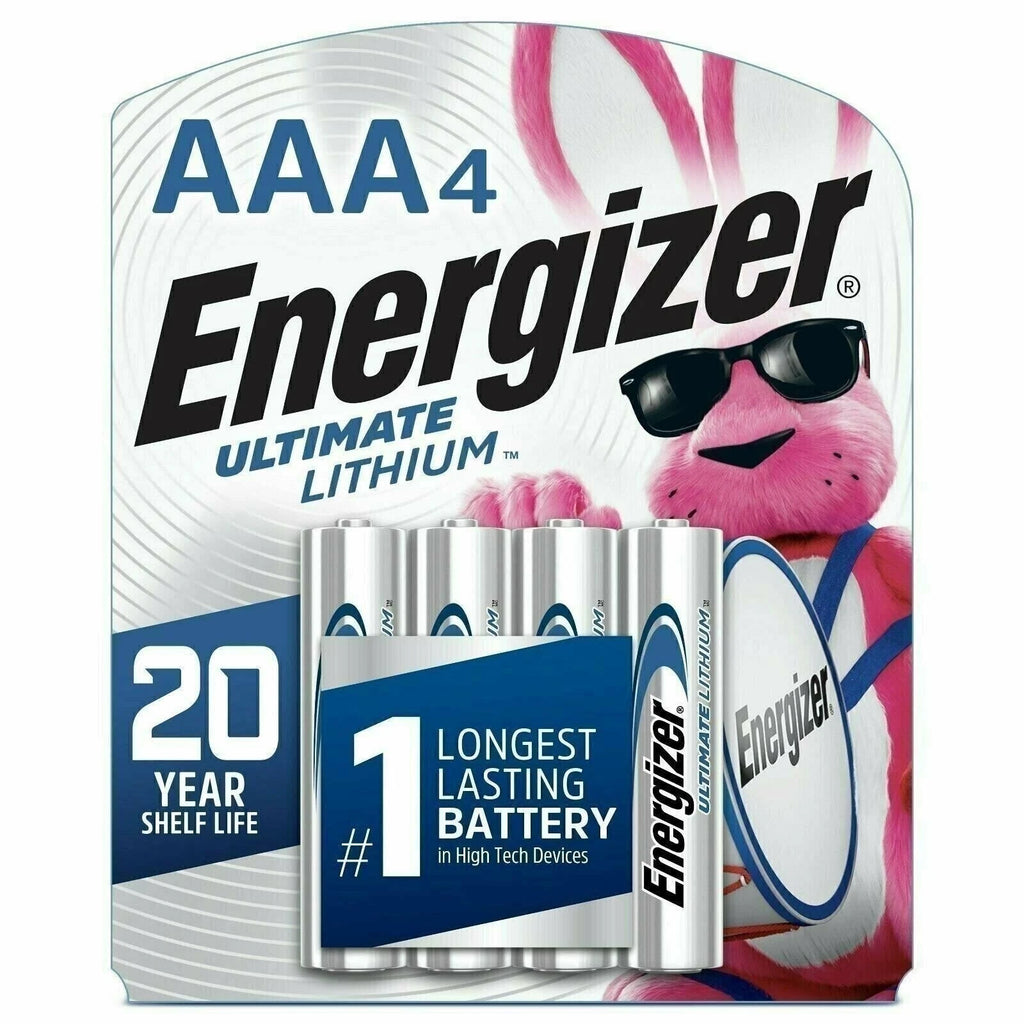 Energizer AAA 4 PACK L92SBP Ultimate Lithium Batteries, Retail Package EXP 2038