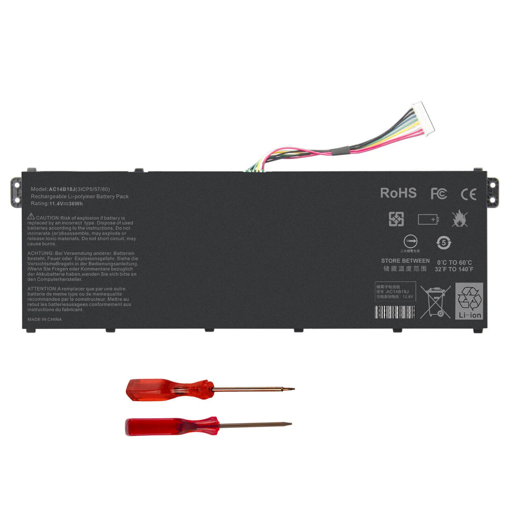AC14B8K?AC14B18J?AP16M5J Battery For Acer Aspire ES 15 ES1-571 CB3-531 CB5-571