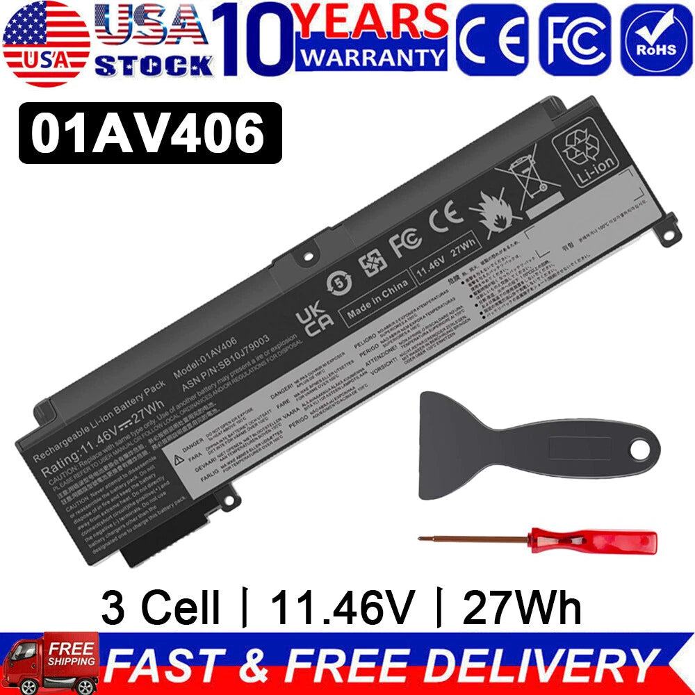 For Lenovo ThinkPad Battery T460s T470s 00HW024 00HW025 01AV405 01AV406 /Charger