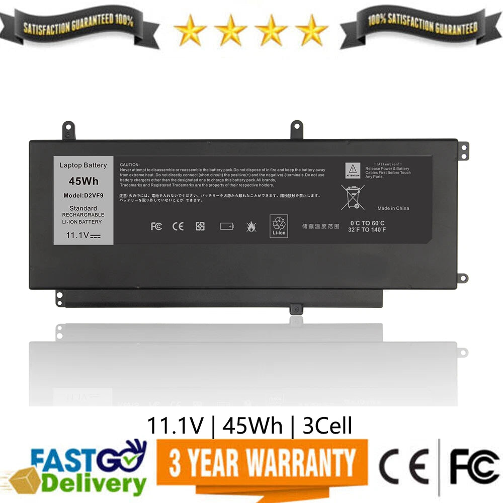 D2VF9 Battery For Dell Inspiron 15 7547 7548 Vostro 14 5459 0PXR51 PXR51 0YGR2V