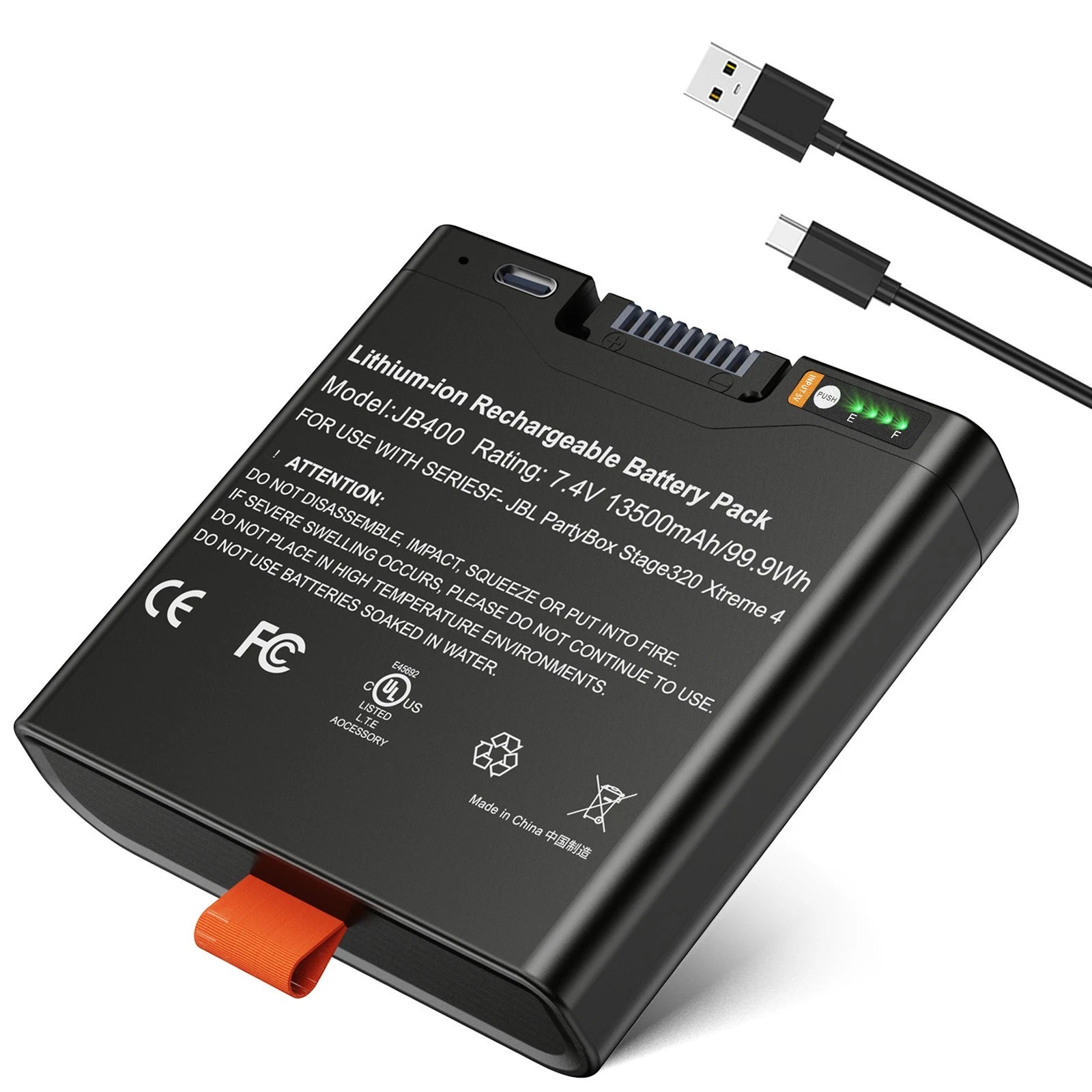 ?Battery 400 For JBL PartyBox Stage 320 & Xtreme 4+Type-C Charging High Capacity
