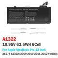NEW A1322 Battery For Apple MacBook Pro 13" A1278 Mid 2009 2010 2011 2012 63.5Wh