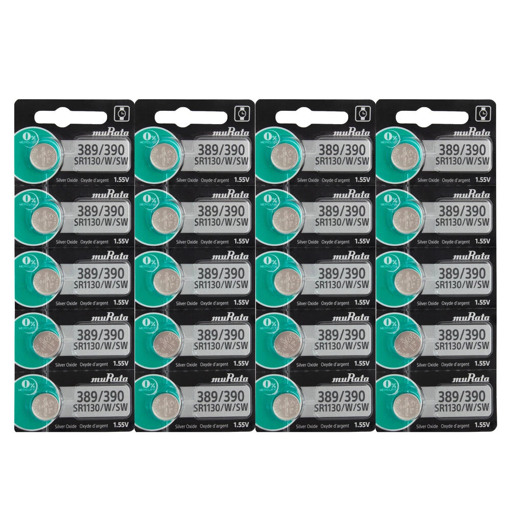 Original Murata SR1130SW 390 Button Battery x 20 - Replaces Sony