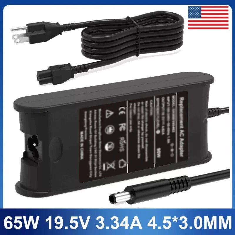 65W Laptop Charger Adapter for Dell Latitude 3510 3410 3400 3500 7202 3379 3390