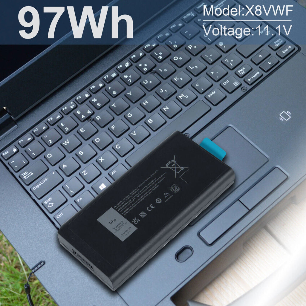 97Wh X8VWF Battery For Dell Latitude 14 5404 5414 7404 7414 E5404 E7404 P45G NEW