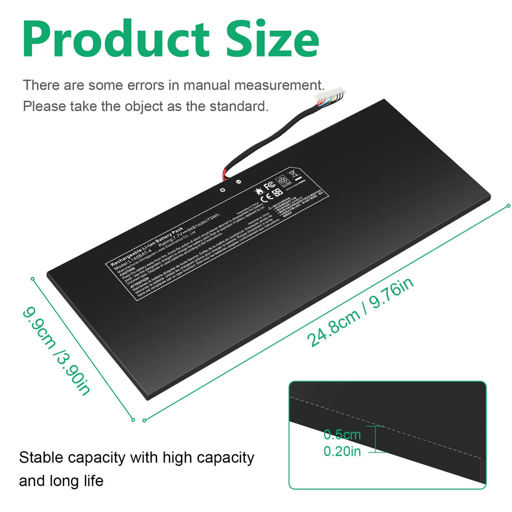 L140BAT-4 6-87-L140S-72B01 7.7V 73Wh Battery for Lemp9 System76 Darter Pro 2021