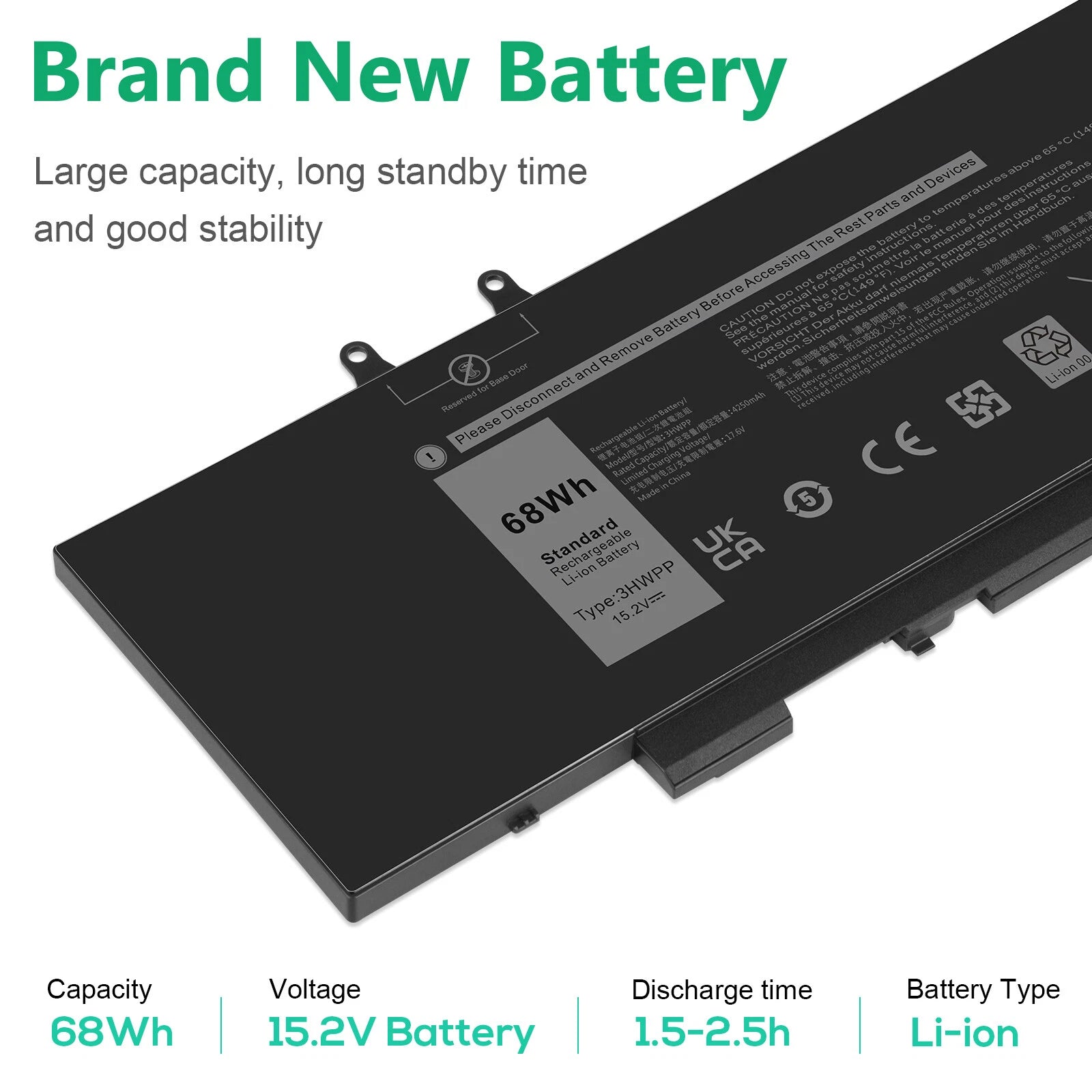 Lot 3HWPP Battery for Latitude 5401 5410 5411 5501 5510 5511 Precision 3541 3551