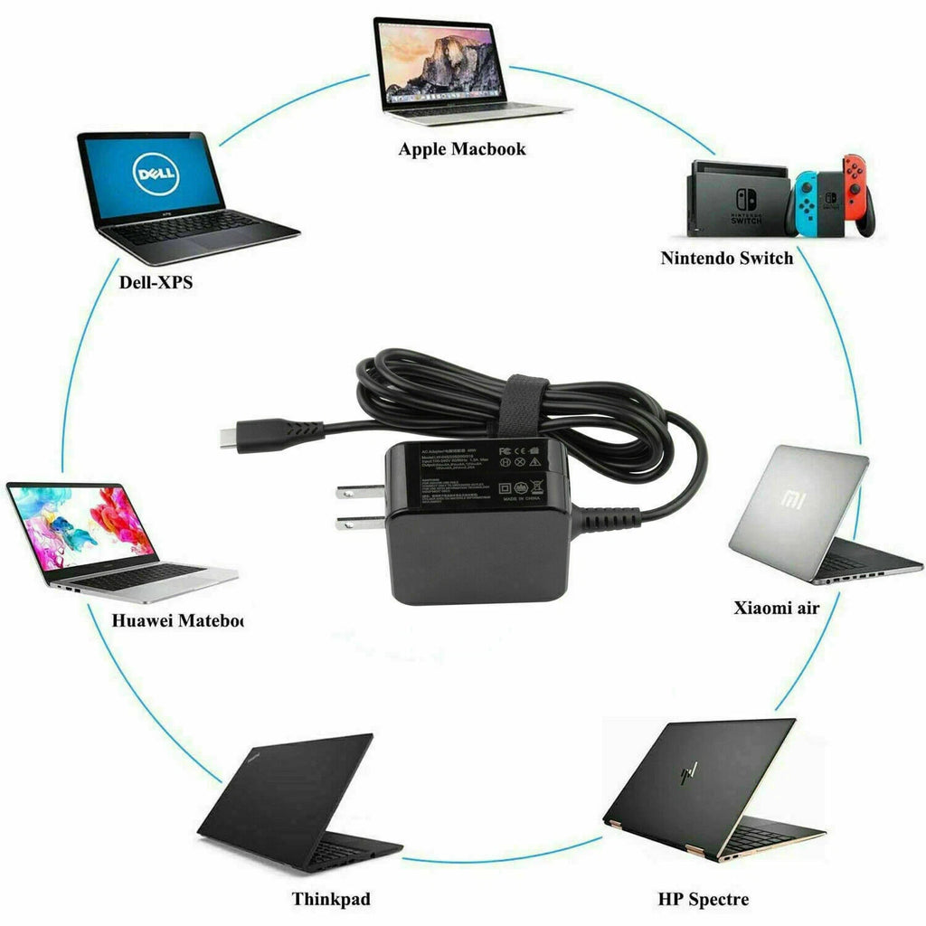 Type C 45W AC Adapter Charger for Toshiba Tecra X40 X40-C X40-D X40-E1420 Laptop