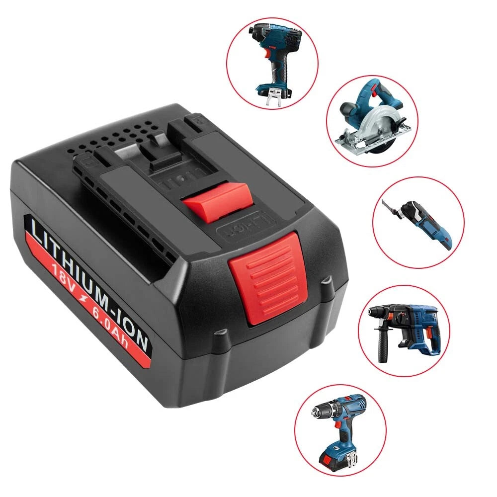 Battery Charger for Bosch 18V BAT609 BAT618 BAT611 BAT620 BAT610G 24618-01 6.0AH