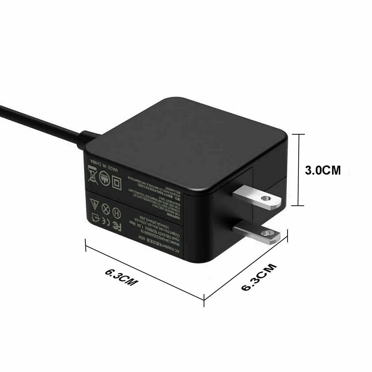 45W USB C Type C AC Adapter Charger LA45NM150 for Dell XPS 13 9365 9370 9380 US