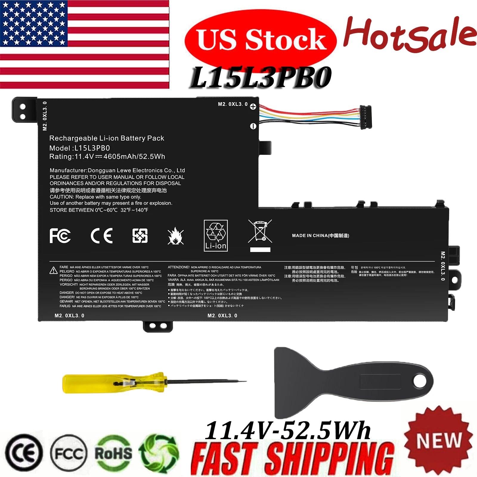L15L3PB0 L15M3PB0 Battery for Lenovo IdeaPad 320S-14IKB 320S-15ABR 15ISK 52.5Wh