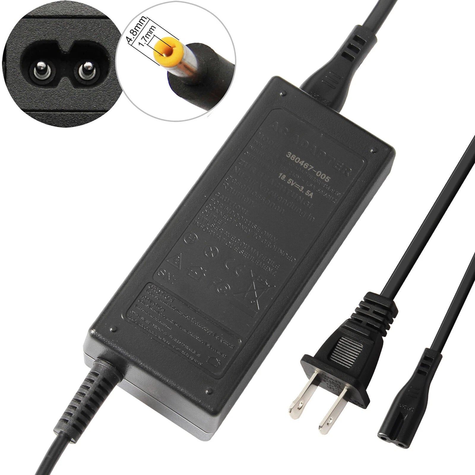 AC Adapter For Compaq 515 610 Laptop Battery Charger Power Supply Cord 65W
