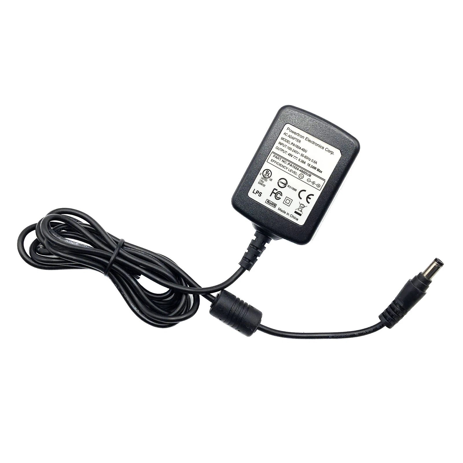 NEW Genuine Powertron 18.24W AC Power Adapter PA1024-4DU Charger 48V 380mA