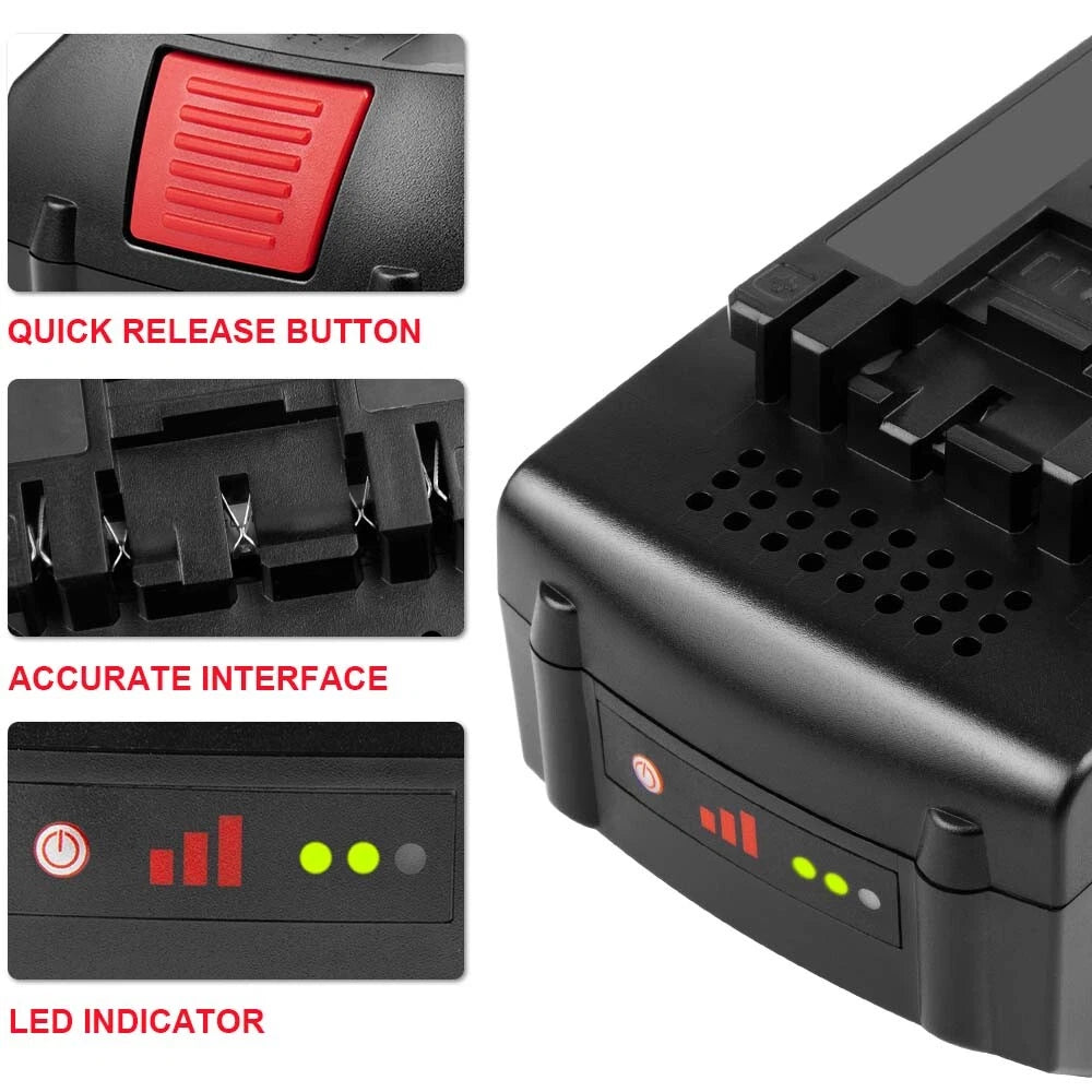 Battery Charger for Bosch 18V BAT609 BAT618 BAT611 BAT620 BAT610G 24618-01 6.0AH