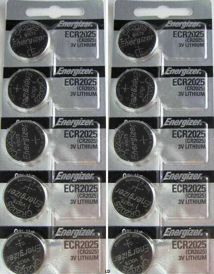 10 Pack Fresh Energizer ECR 2025 CR 2025 Lithium 3V Battery CR2025 Expire 2033