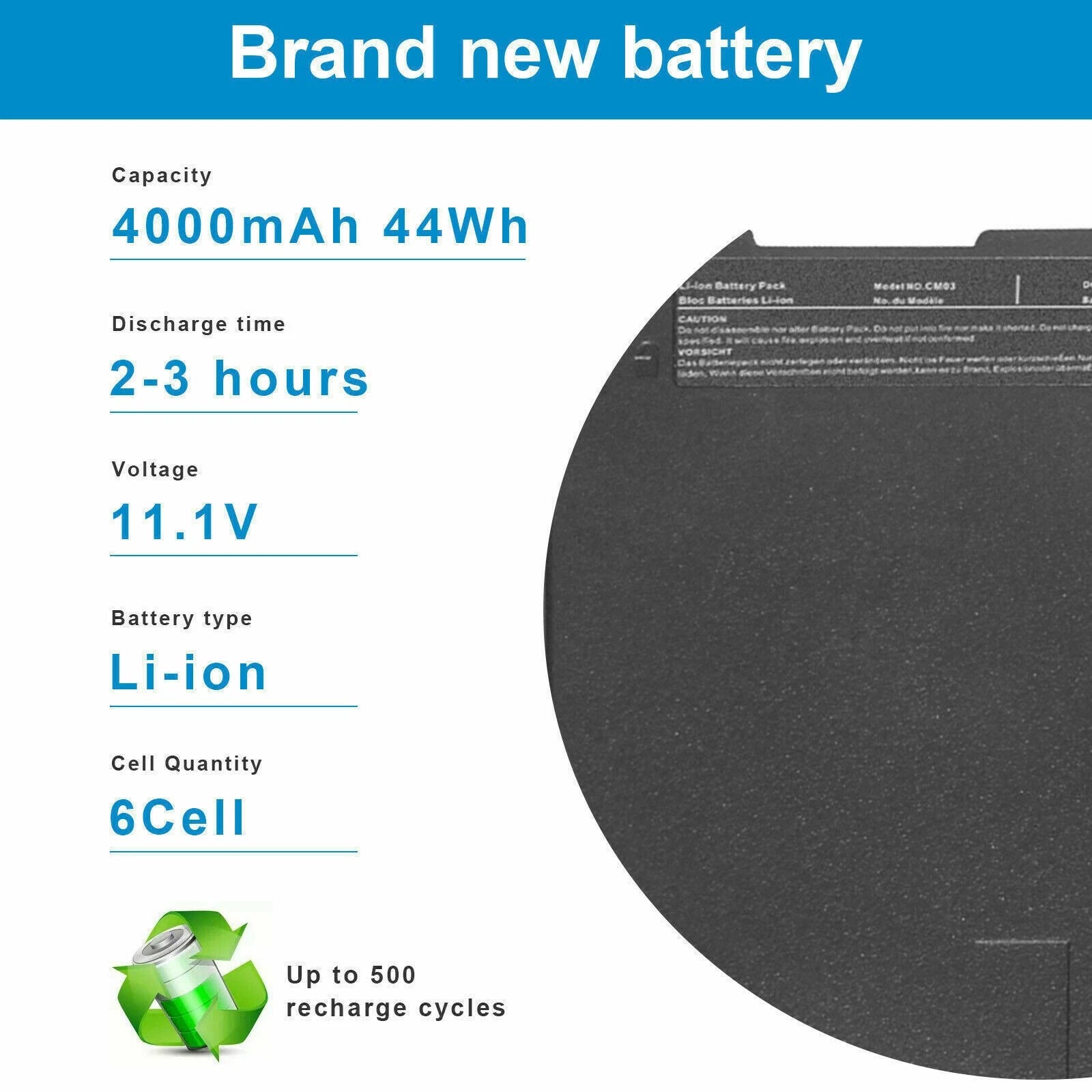 For HP EliteBook 840 850 855 740 745 755 (G1 G2), ZBook 14 G2 CM03XL Battery
