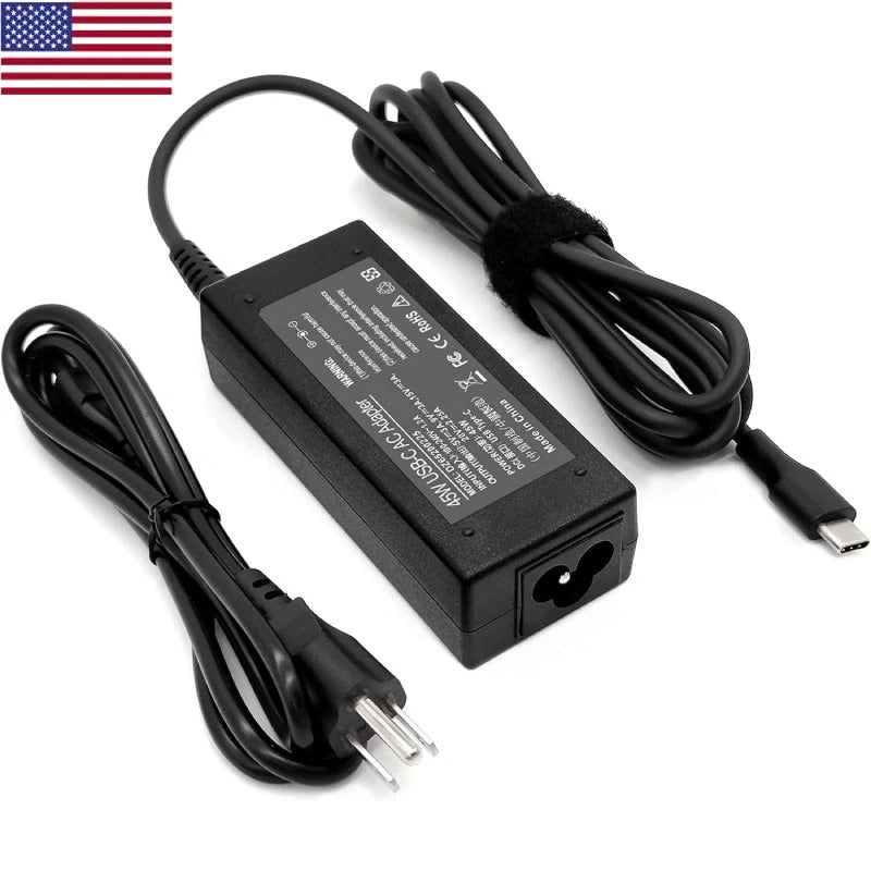 USB-C Type-C 45W Laptop Charger for HP Chromebook 14 X360 14-ca051wm 14-ca052wm