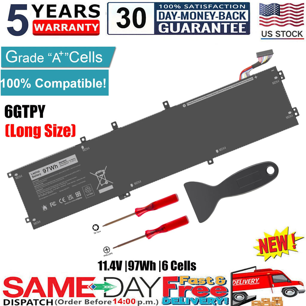 ?LOT 6GTPY Battery For Dell Precision 5520 5530 XPS 15 9560 9570 7590 97Wh FAST