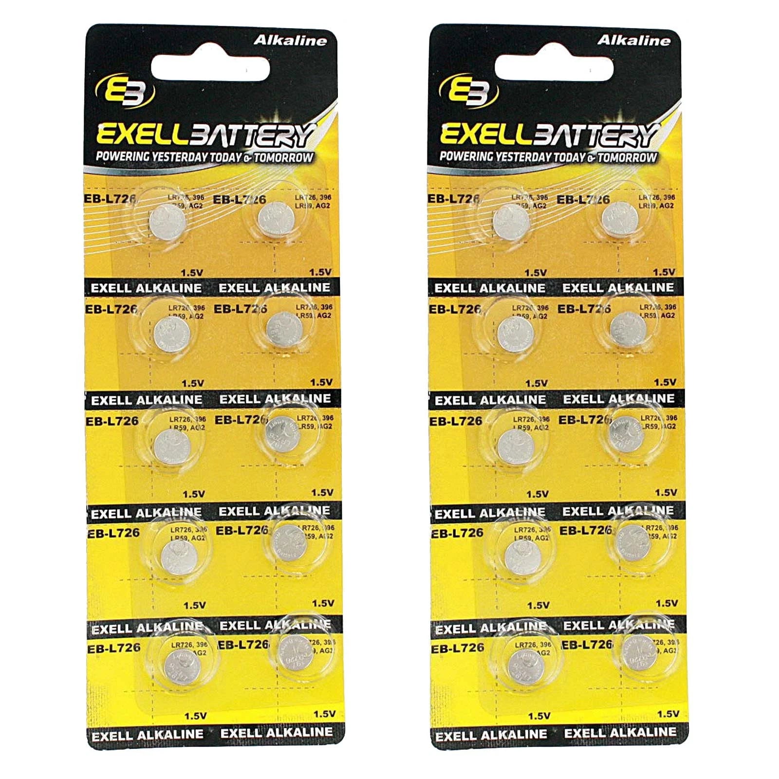 2x 10pk Alkaline 1.5V Watch Battery Compatible With TR726W SR726SW SB-AL