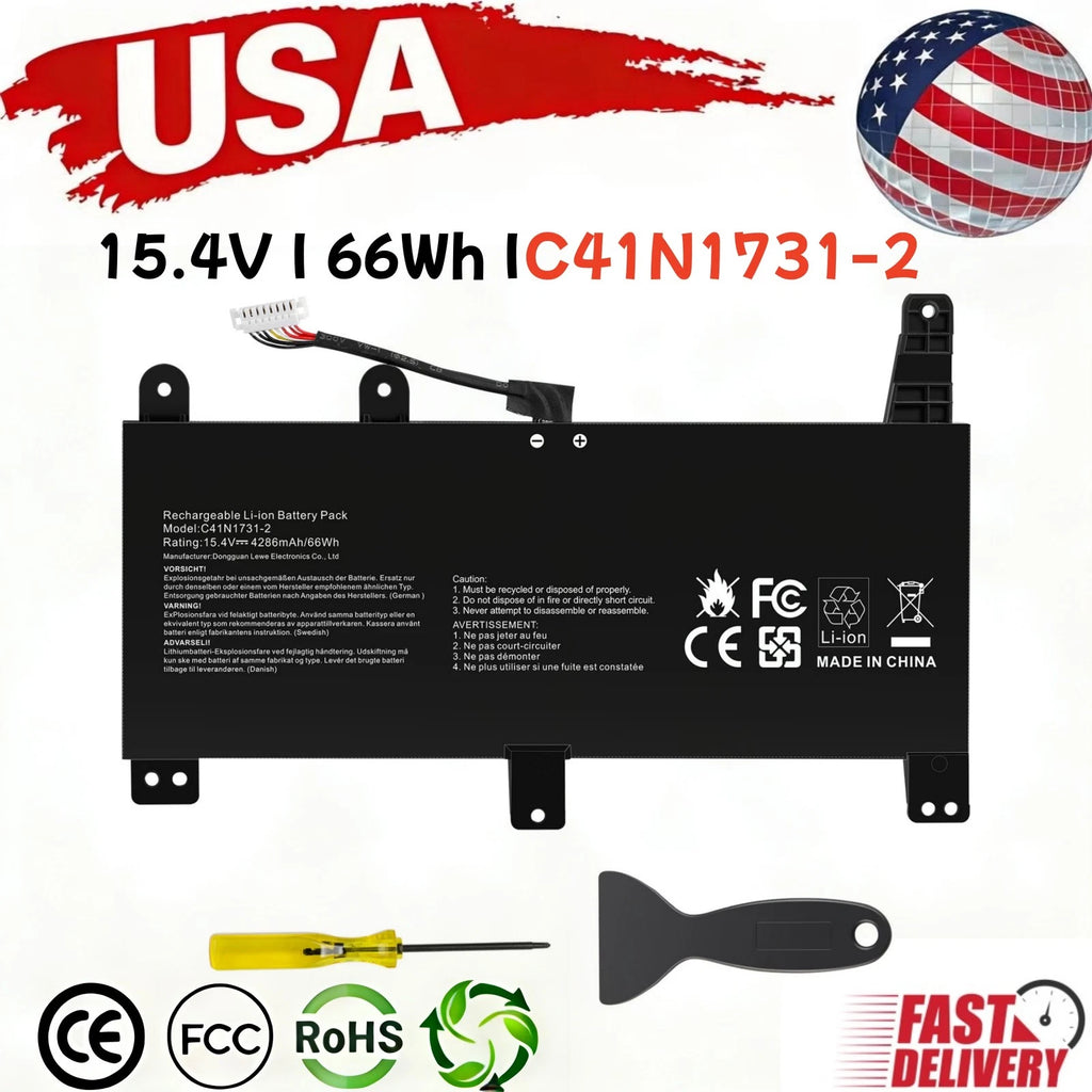 ?C41N1731-2 C41N17312 Battery for Asus ROG Strix G17 G712 G712LV G712LW G712LWS