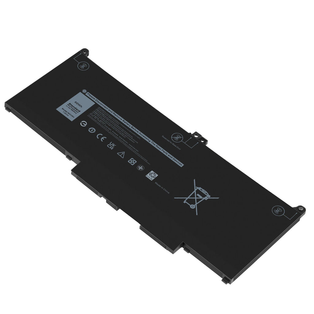 For Dell Latitude 5300 5310 (2-in-1) 7300 7400 7.6V 60Wh Laptop Battery MXV9V