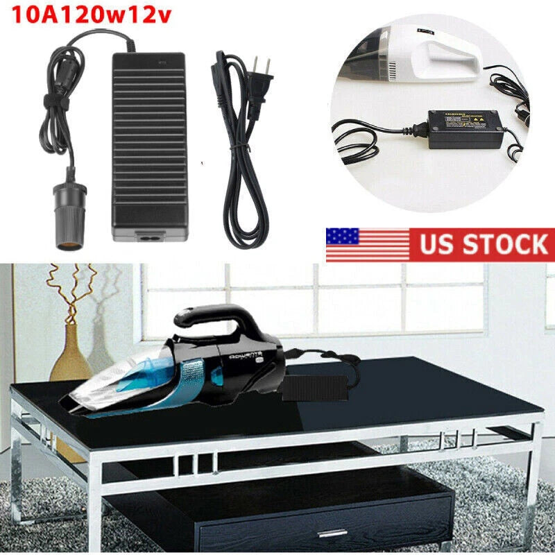 AC 110V To 12V 10A Dc Converter Car Cigarette Lighter Socket Power Adapter Plug