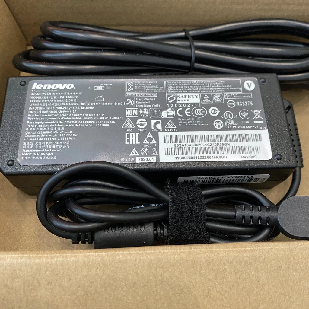 Genuine 90W Lenovo Adapter Charger ThinkPad X1 Carbon 0B46994 Yellow Square Tip