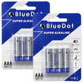 New One Pack of 8 Shrink Wrapped AAA Genuine BlueDot Premium Alkaline Batteries