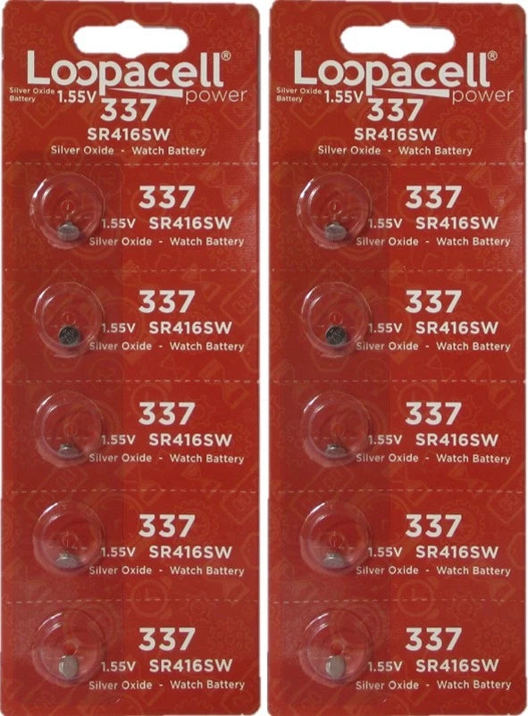 10 337 Loopacell Watch Batteries SR416SW Battery Cell