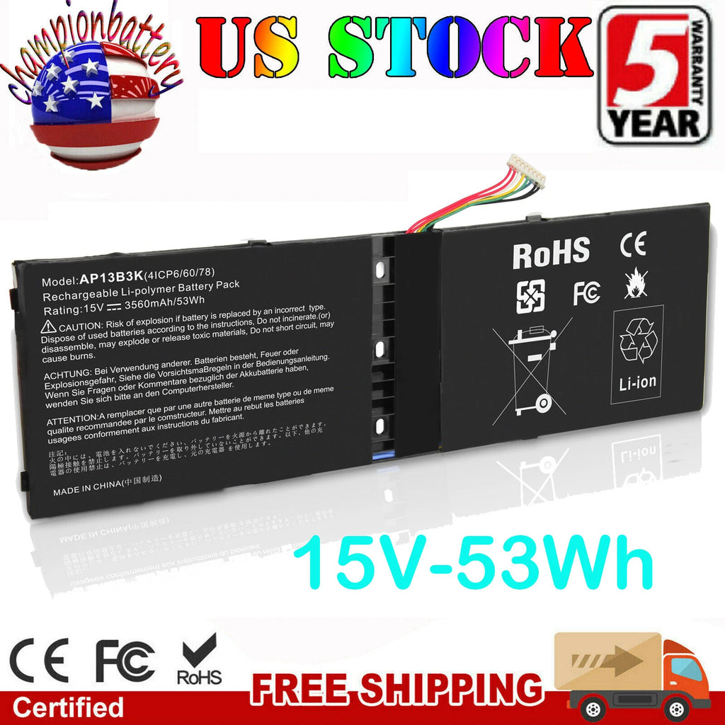 AP13B3K AP13B8K Battery for Acer Aspire V5-472 V5-572P V5-573 V7-481 R7-572 53Wh
