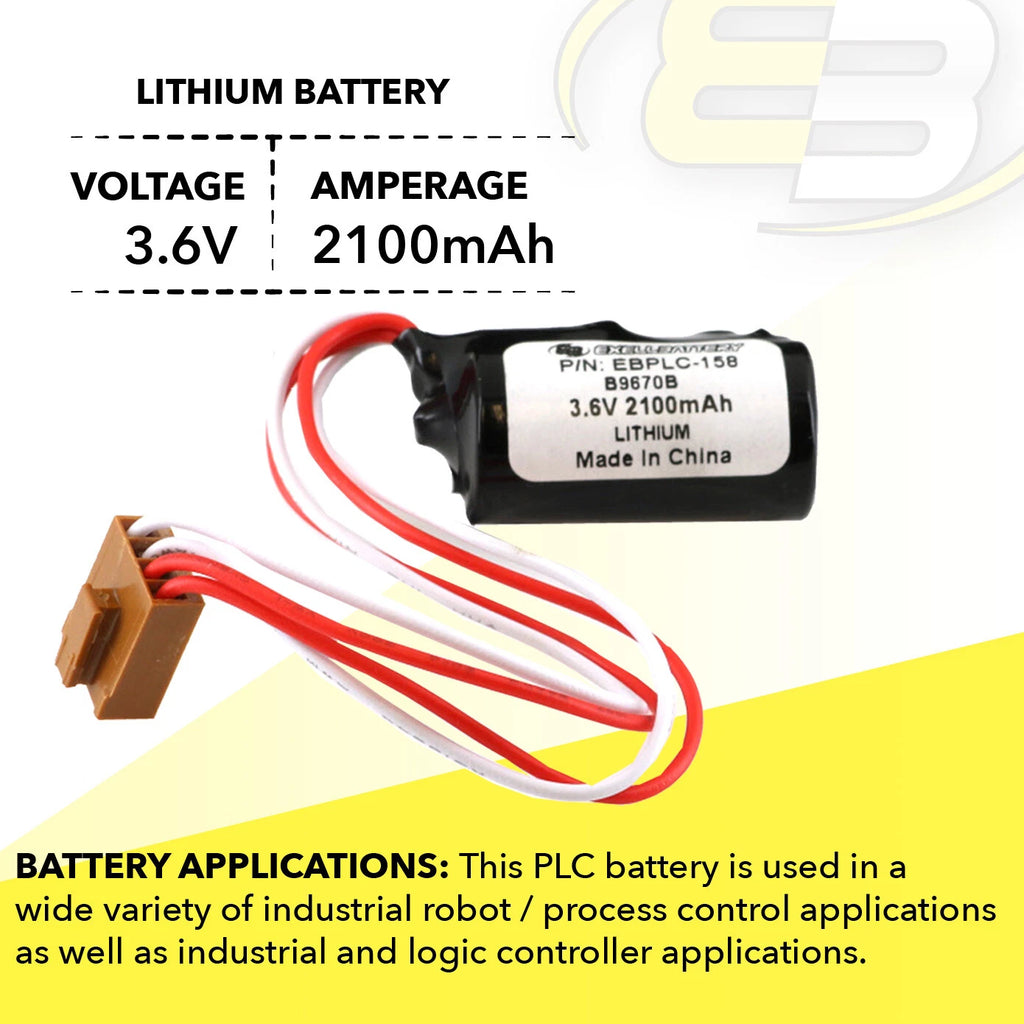 2pc 3.6V 2100mAh Omron C20 C20P C20PF C28P C28PF C40P C40PF C50K Backup Battery