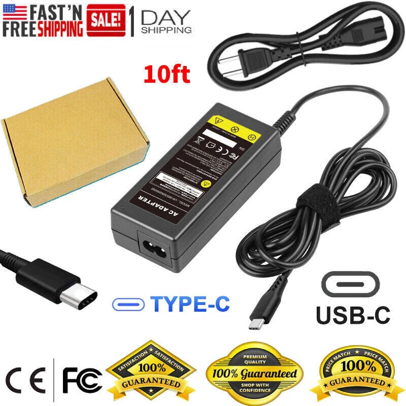 Universal For Dell Laptop 65W USB-C Charger Type-C Power Adapter 24YNH VENUE 10