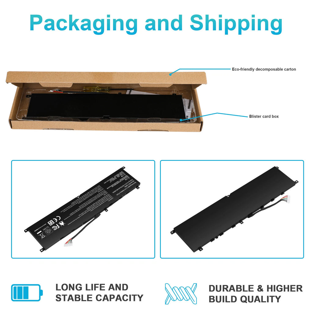 ?BTY-M6M Battery for MSI Creator 15 A10SFS A10SE Stealth GE66 GS66 Raider 10SD