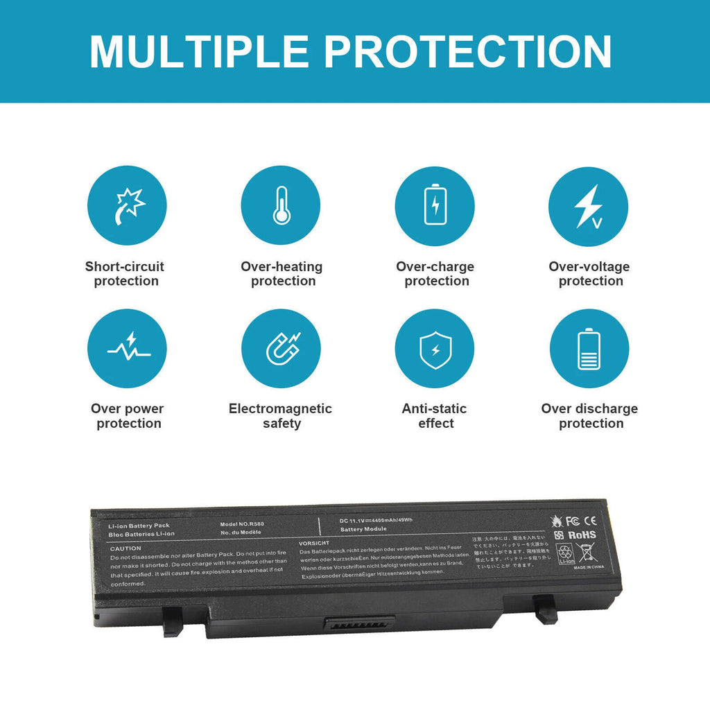 R580 Laptop Battery for Samsung 6Cell AA-PB9NC6B AA-PB9NS6B R428 R780 R730 RV511