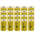 20x 2/3A Size 1.2V 700mAh NiCD Button Top Battery for Carbon Monoxide detectors