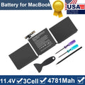 A1713 Battery For Apple MacBook Pro 13"A1708 Late 2016 Mid 2017 020-00946 54.5Wh