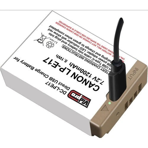 Premium Tech DC-LPE17 Rechargeable Battery with Built in USB Charging Port