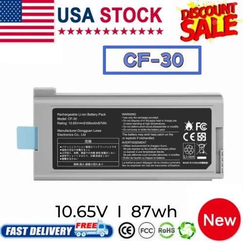NEW CF-30 Battery For Panasonic Toughbook CF-31 CF-53 CF-52 CF-VZSU46AU 9cell