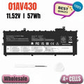 57Wh 01AV430 Battery For Lenovo ThinkPad X1 Carbon 5th Gen 2017 / 6th Gen 2018