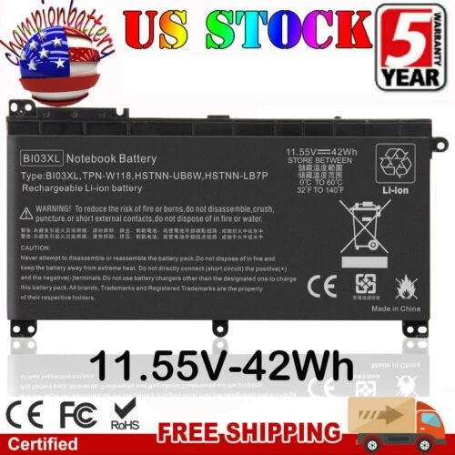 BI03XL ON03XL Battery for HP Pavilion X360 13-U Seres 844203-850 844203-855 42Wh