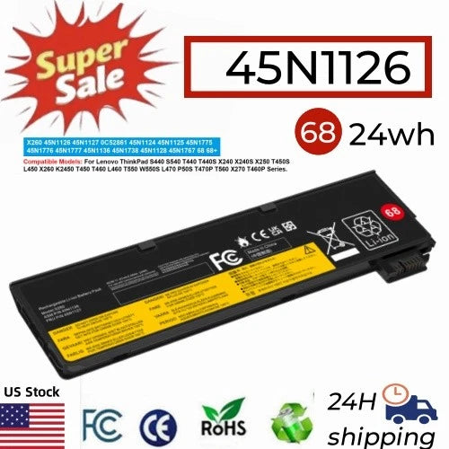 Battery For Lenovo ThinkPad T440 T440s T450 T460 T460P L450 L460 X240 X250 X260