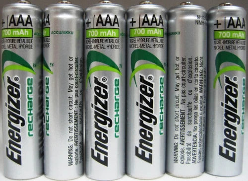 Energizer AAA Rechargeable NiMH Battery 800 mAh 1.2V 6 Pack