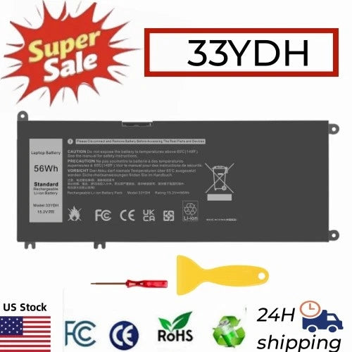 ?33YDH Battery for Dell Inspiron 17 7000 7778 7779 7786 7773 15 7577 W7NKD PVHT1