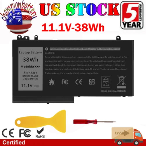 RYXXH Battery for Dell Latitude 12 5000 E3100 E3150 E3550 E5450 E5550 E5250 38Wh