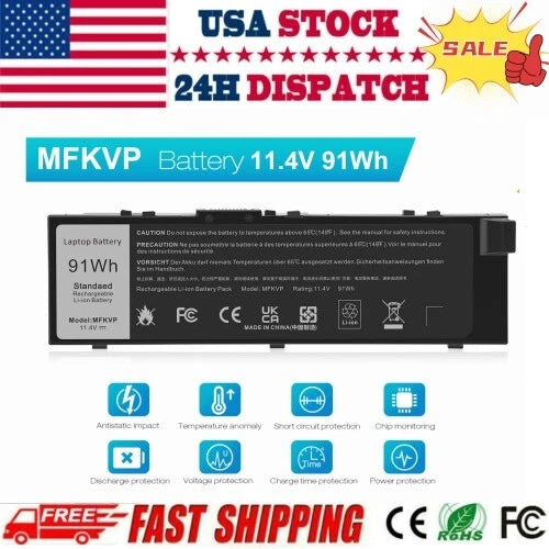MFKVP Battery 1G9VM for Dell Precision 15 7510 7520 17 7710 7720 M7510 M7710