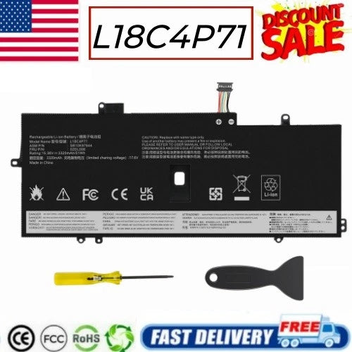 L18C4P71 Battery For Lenovo ThinkPad X1 Carbon 7th Gen L18L4P71 L18M4P72 51Wh