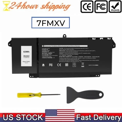 7FMXV Battery For Dell Latitude 5320 7320 7420 7520 Series 9JM71 1PP63 TN2GY