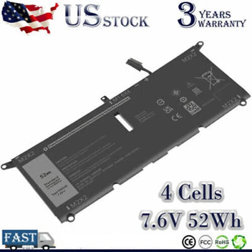 Laptop Battery for Dell XPS 13 9370 9380 Latitude 3301 G8VCF 0H754V DXGH8 52Wh