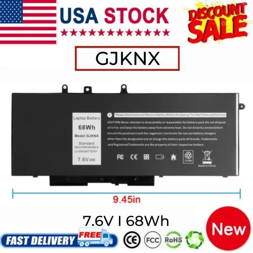 ?LOT 10x GJKNX GD1JP DY9NT Battery For Dell Latitude 5480 5580 5490 5580 5590